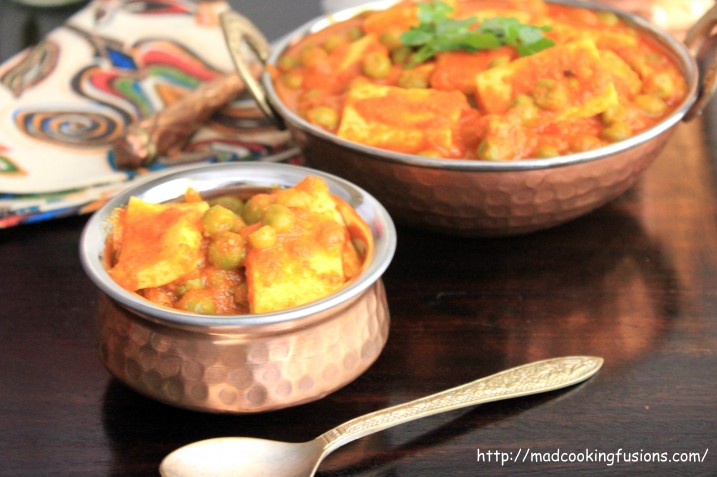 Matar Paneer(Green Peas & Cottage Cheese) Recipe
