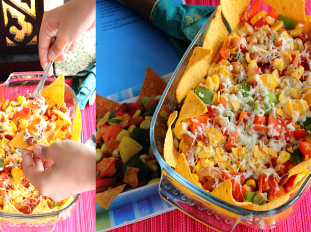 Crunchy Mexican Salad with Cheese & Nacho Chips ~ Guest Post by Anshika Sharma