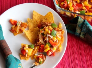 Mexican Salad with cheese and nachos